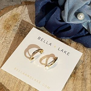 NEW Silver +18kt Gold Earrings